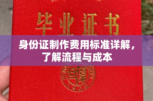 金沙身份证制作费用标准详解，了解流程与成本