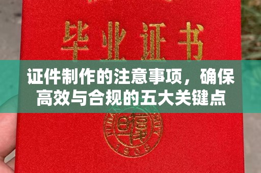 金沙证件制作的注意事项，确保高效与合规的五大关键点