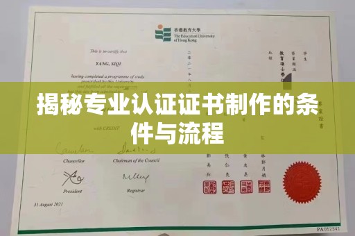 金沙揭秘专业认证证书制作的条件与流程