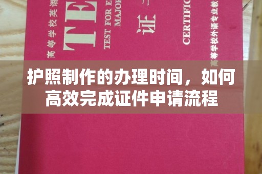 金沙护照制作的办理时间，如何高效完成证件申请流程