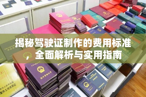 金沙揭秘驾驶证制作的费用标准，全面解析与实用指南