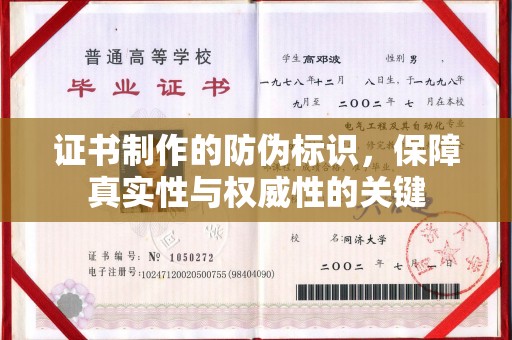 金沙证书制作的防伪标识，保障真实性与权威性的关键