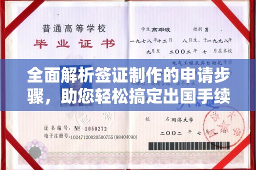 金沙全面解析签证制作的申请步骤，助您轻松搞定出国手续