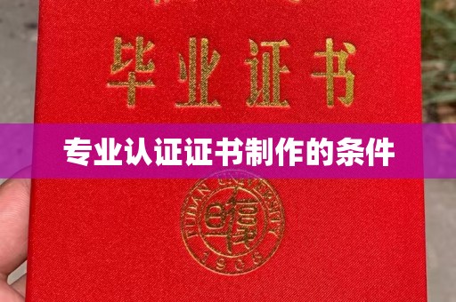 金沙专业认证证书制作的条件
